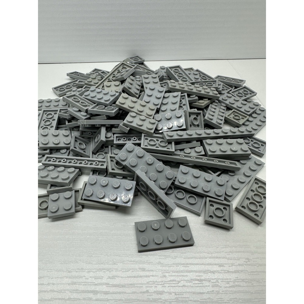 Lego Parts Plates - Light Bluish Gray Plate Lot Assorted Size Plates - Lot 170